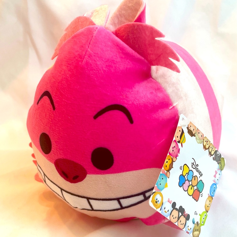 Cheshire Cat Plush Tsum Tsum Disney TAGS Just Play Stuffed Animal Pink Alice